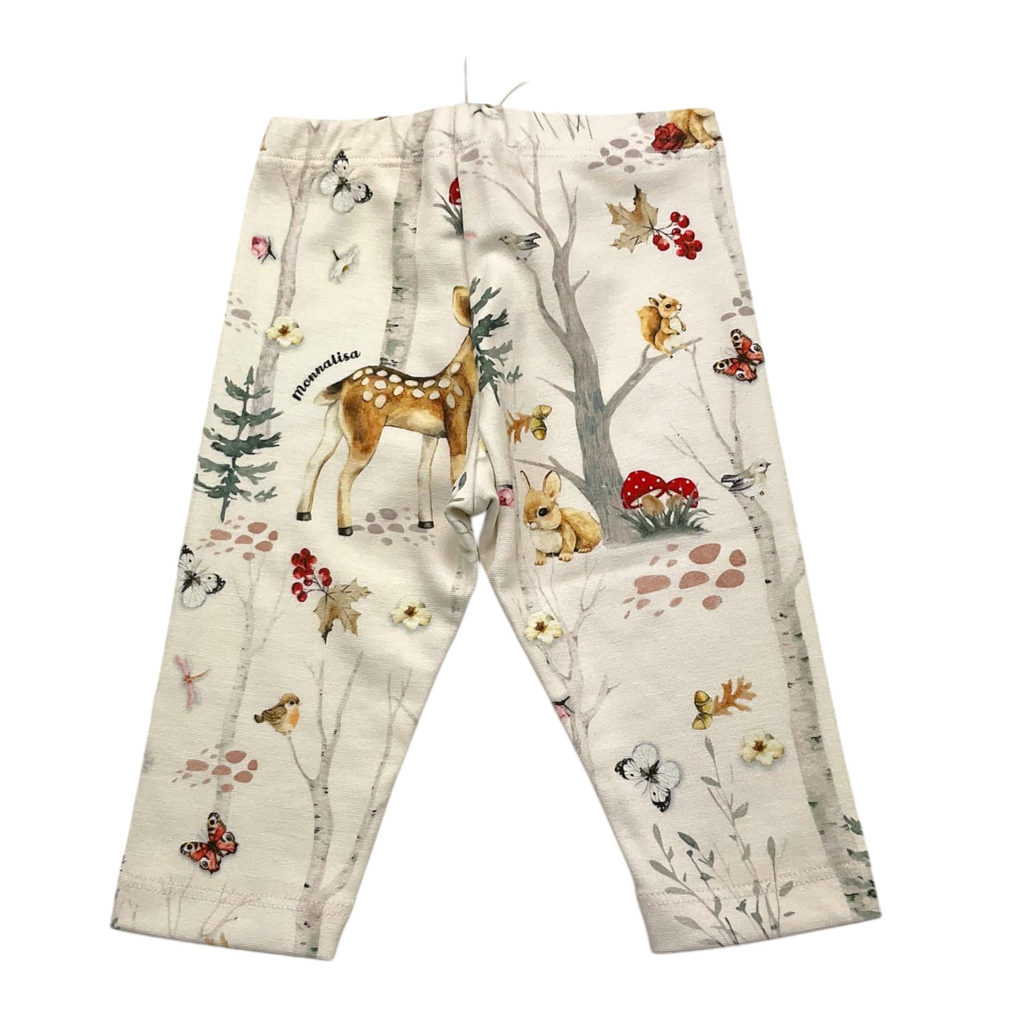 MONNALISA leggins tinta unita con stampa Beige per Neonata 310412 BEIGE MONNALISA 