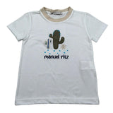 Manuel Ritz T-Shirt Girocollo tinta unita con Ricamo Panna per Neonato MR3117NXX PANNA MANUEL RITZ 