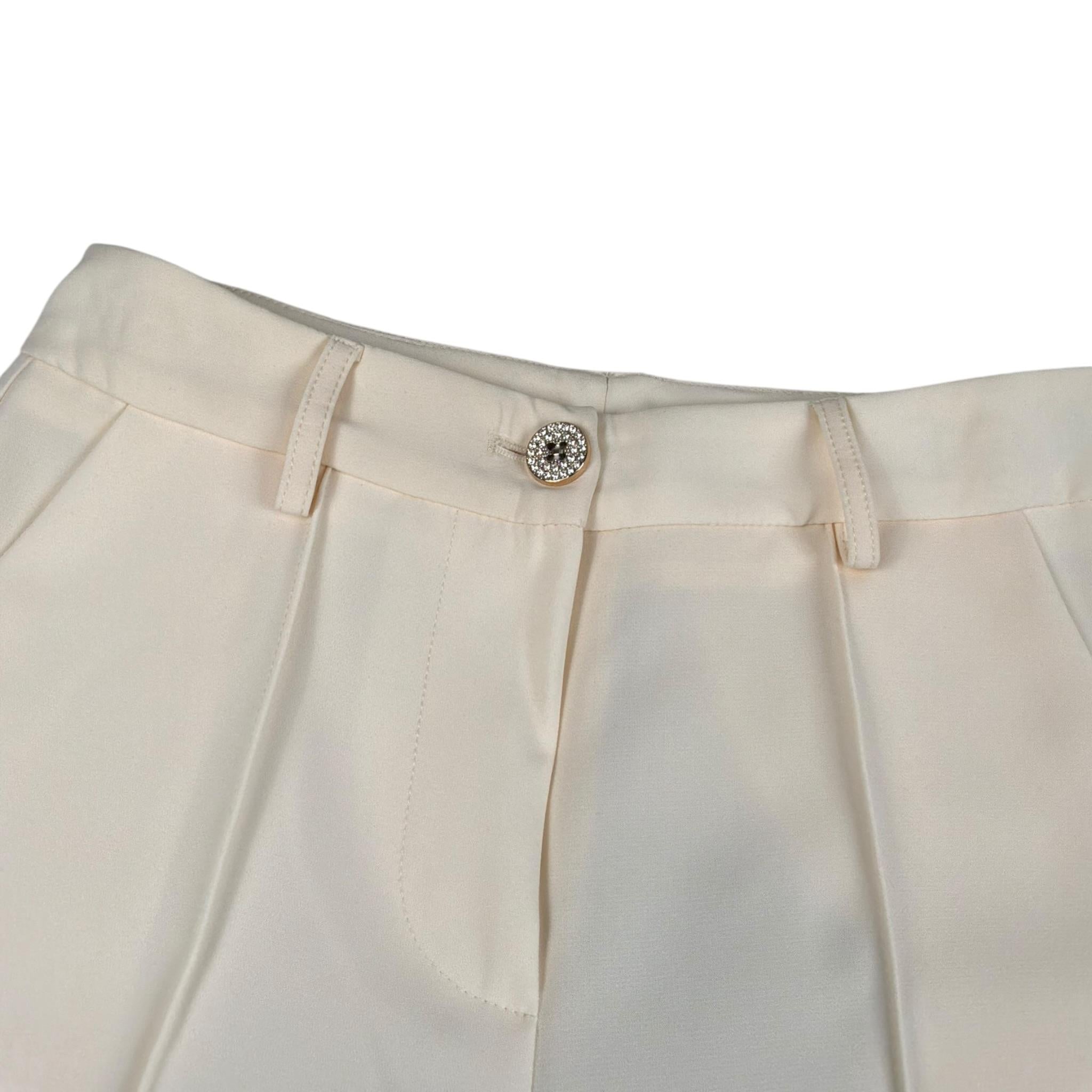 Fun & Fun Pantalone Tinta Unita Mdello Palazzo per Bambina FCJPT01128 PANNA FUN & FUN 