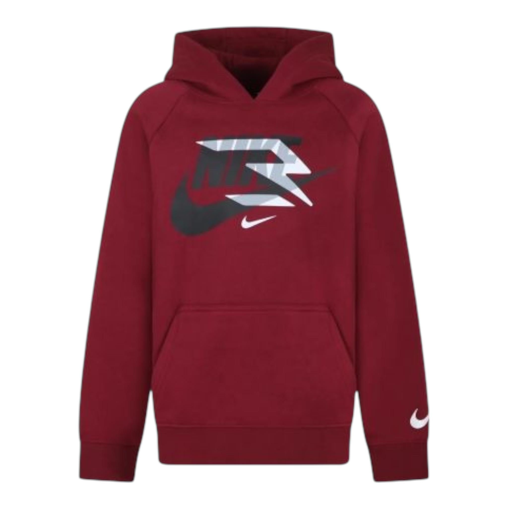 NIKE felpa tinta unita con cappuccio e stampa Rosso per Bambino 9Q0870X ROSSO NIKE 