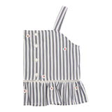 Max&Co. Top Tinta Unita con Fantasia A Righe per Bambina MX0120X BIANCO/BLU MAX&Co. 