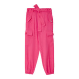 Liu Jo Einfarbige Hose mit Gürtel Fuchsie für Mädchen