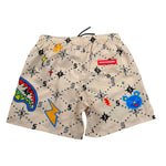 Sprayground Costume Modello Bermuda Tinta Unita con Stampa per Bambino SPY1308SAND BEIGE SPRAYGROUND 
