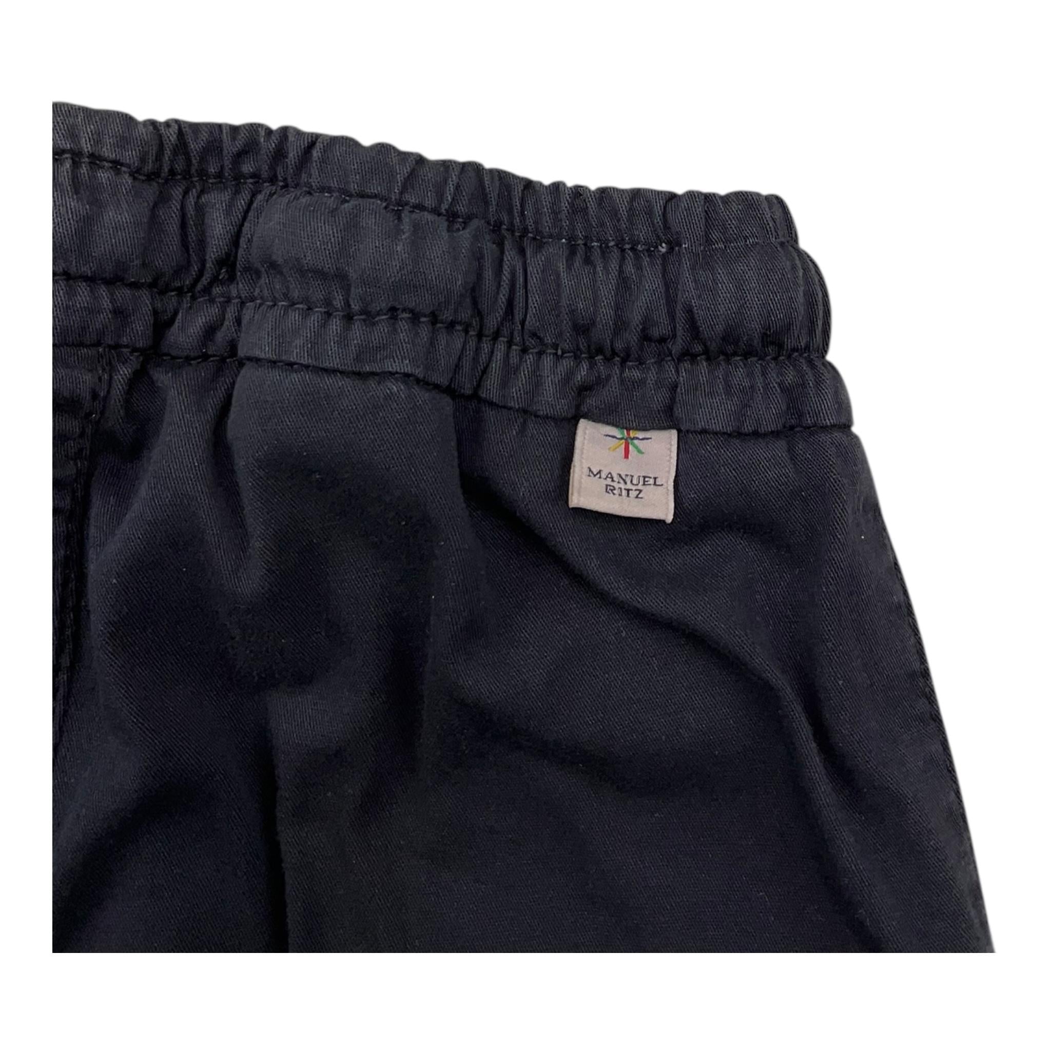 Manuel Ritz Pantalone Tinta Unita con Elastico In Vita per Neonato MR3013N BLU MANUEL RITZ 