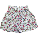 Monnalisa Short Tinta Unita Fantasia Floreale per Bambina 113413 BIANCO MONNALISA 