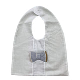Barcellino Bavetta Tinta Unita con Papillon Applicato per Neonato 120106X BIANCO BARCELLINO 