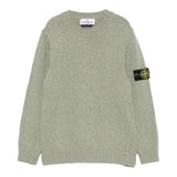 Stone Island Maglia Girocollo Tinta Unita con Logo per Bambino K1S165100019 VERDE STONE ISLAND 