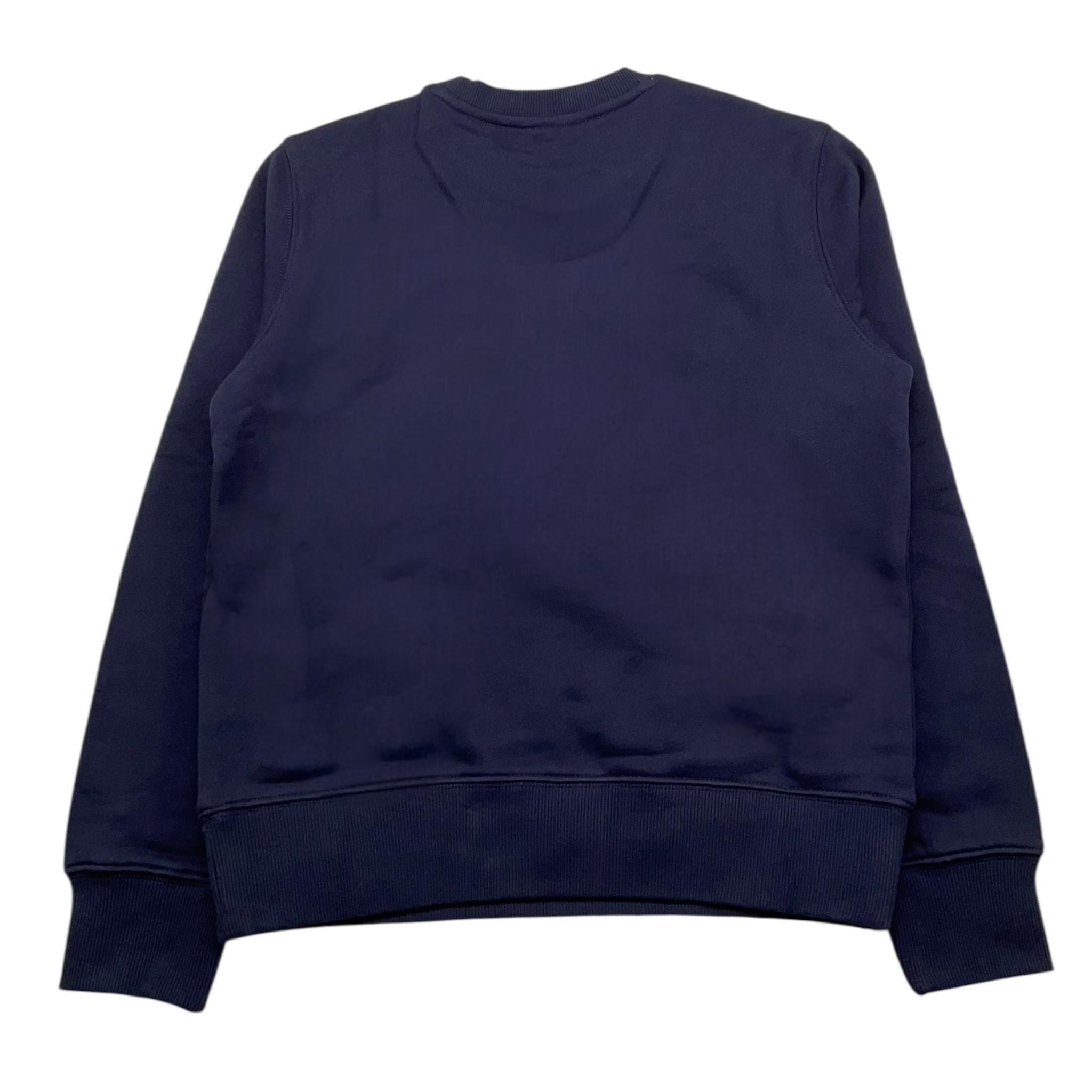 SUN68 felpa chiusa girocollo tinta unita con logo Blu per Bambino F44324 BLU SUN68 