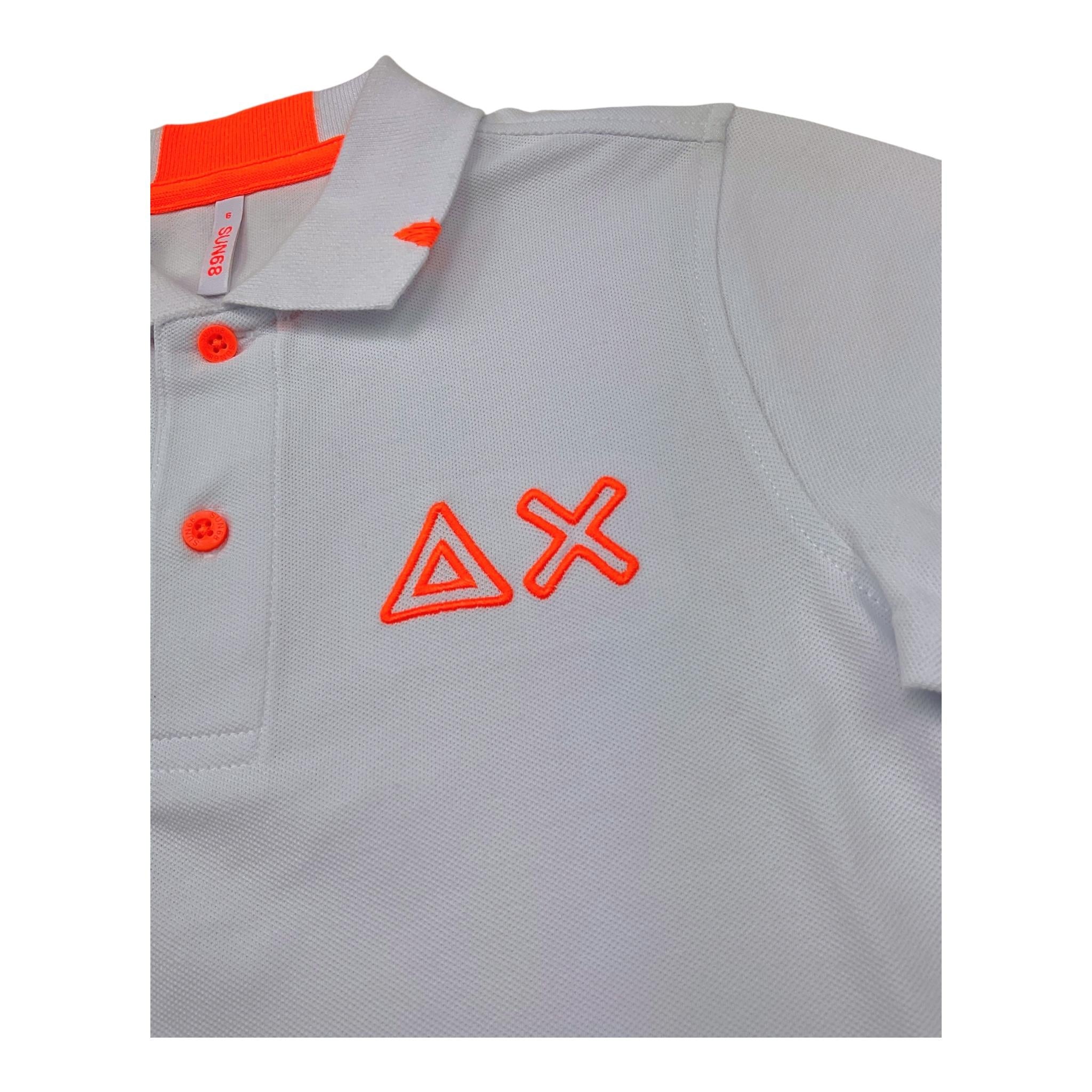 Sun68 Polo Mezza Manica Tinta Unita per Bambino CPA35322 BIANCO SUN68 