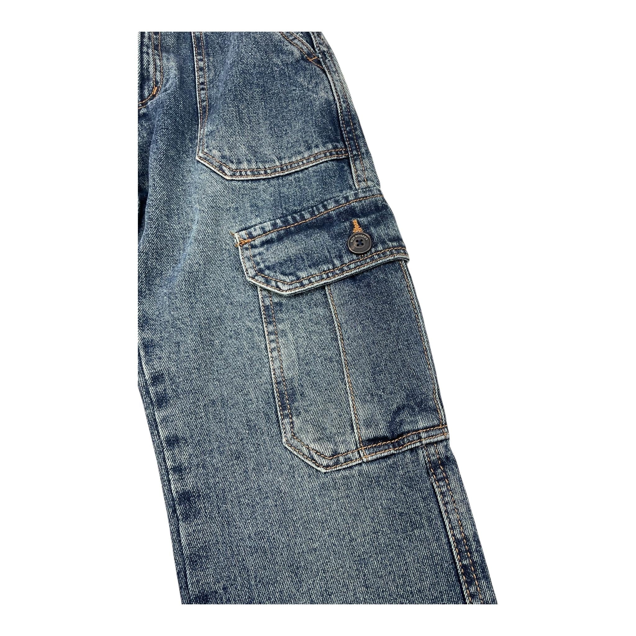 ROY ROGER'S jeans tinta unita con girovita regolabile Blu per Bambino RA142 BLU ROY ROGER'S 
