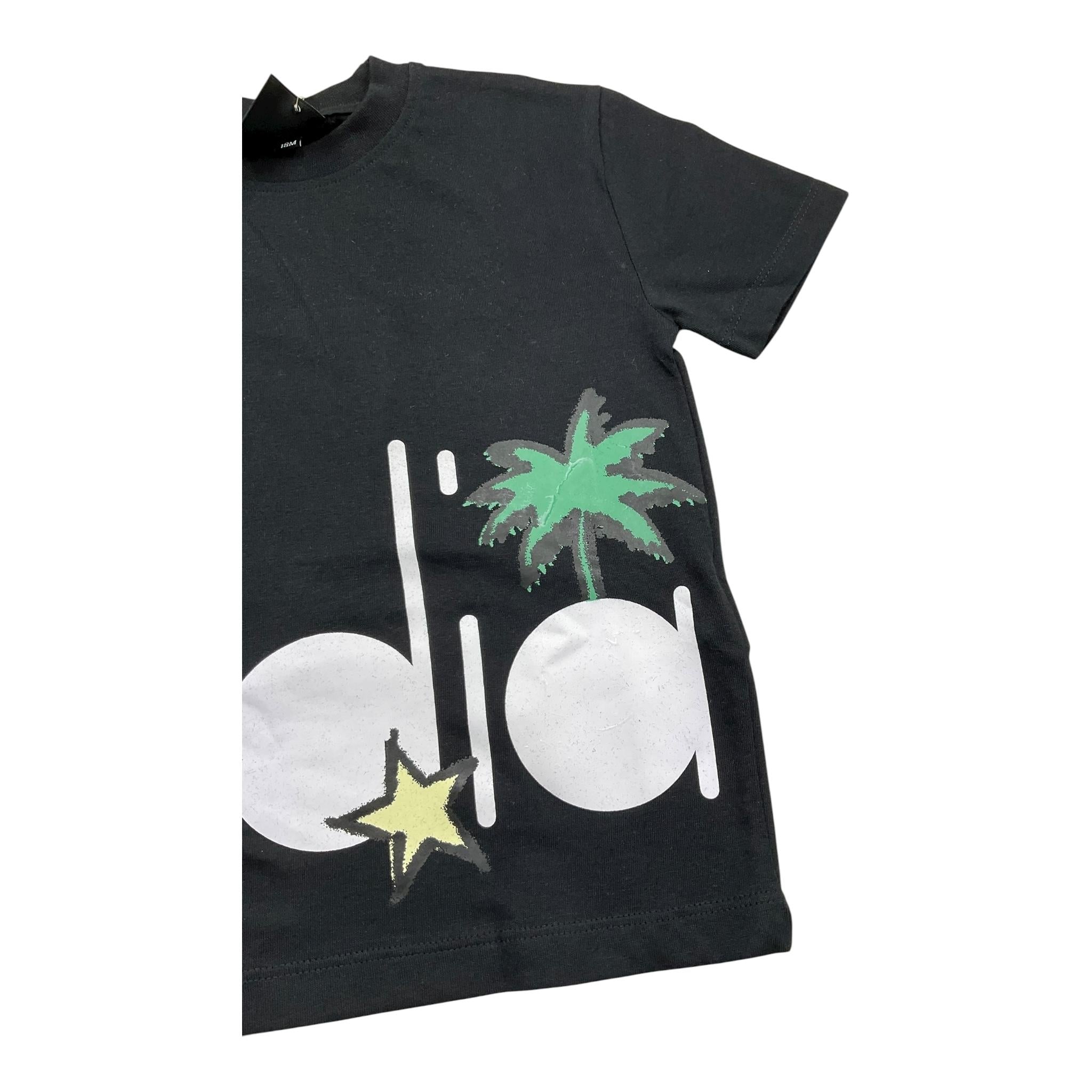 Diadora T-Shirt Girocollo Tinta Unita con Logo per Neonato S4DIBBTH085 NERO DIADORA 