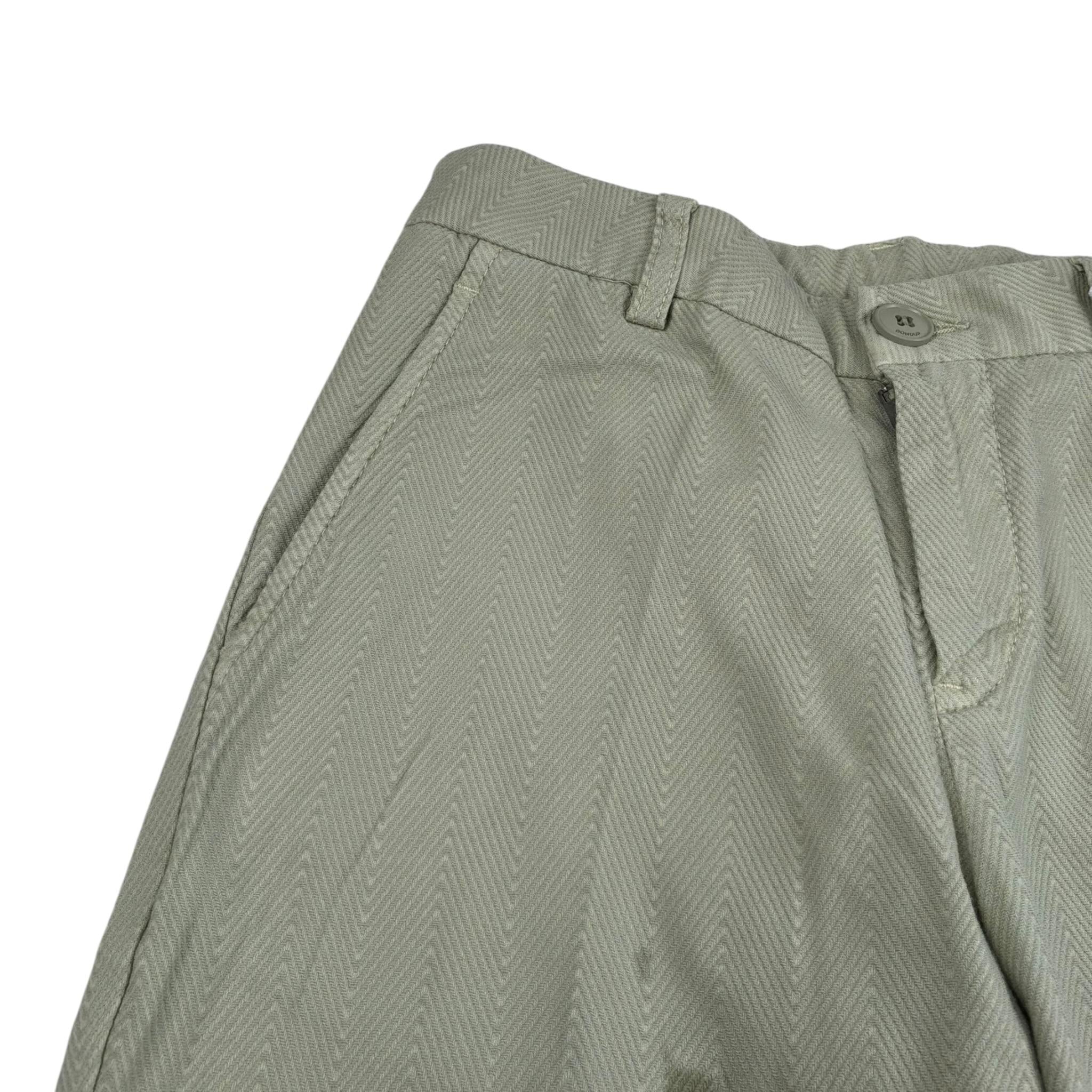 Dondup Pantalone Tinta Unita con Girovita Regolabile per Bambino DMPA110 VERDE DONDUP 