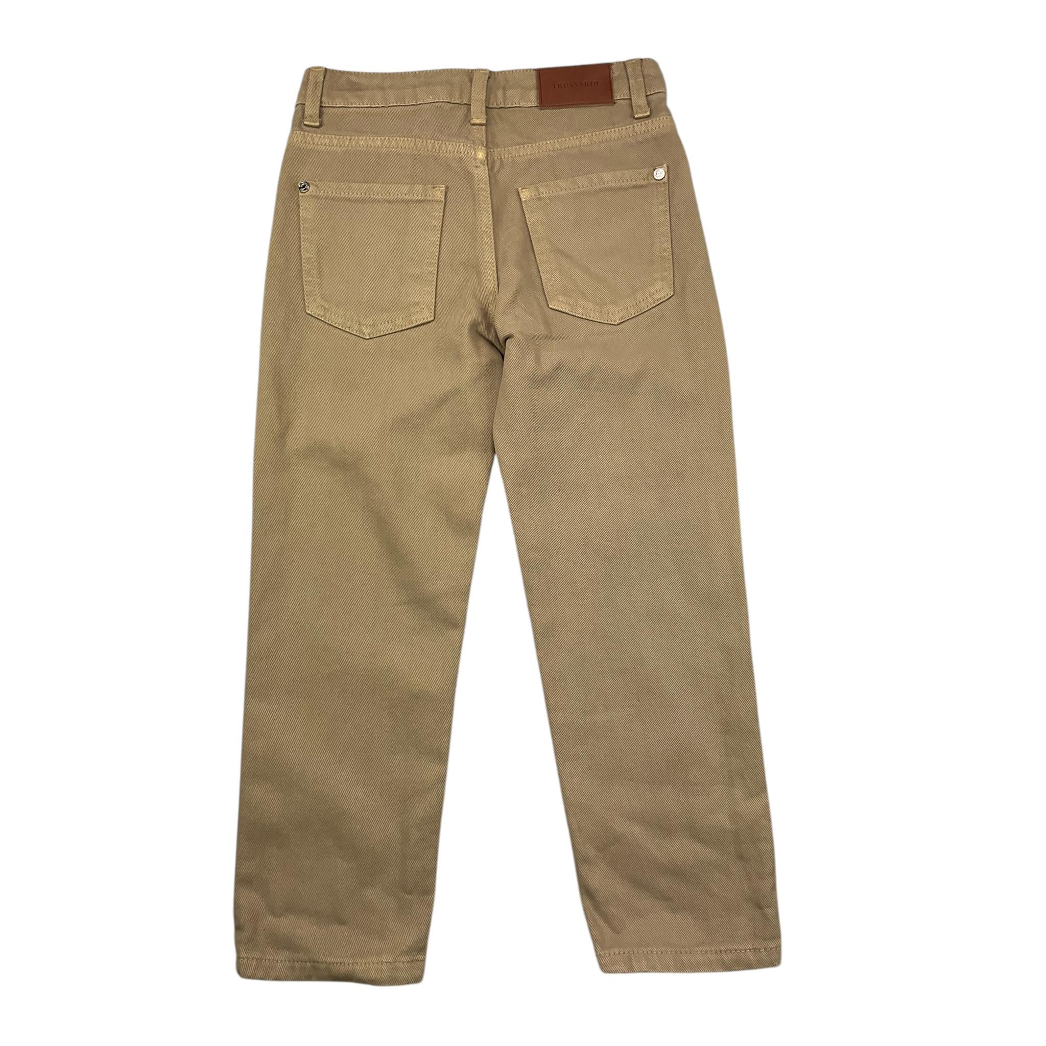 TRUSSARDI pantalone tinta unita con girovita regolabile Beige per Bambino TBA25026PA BEIGE TRUSSARDI 