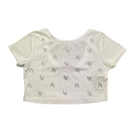 Liu Jo T-Shirt Girocollo Tinta Unita con Stampa Logo per Bambina GA5159 BIANCO LIU JO 