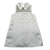 Elisabetta Franchi Abito Giromanica Tinta Unita con Brillantini per Bambina EFAB618XX BIANCO ELISABETTA FRANCHI 