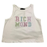 John Richmond Canotta Tinta Unita con Brillantini per Bambina RGP25211CN BIANCO JOHN RICHMOND 