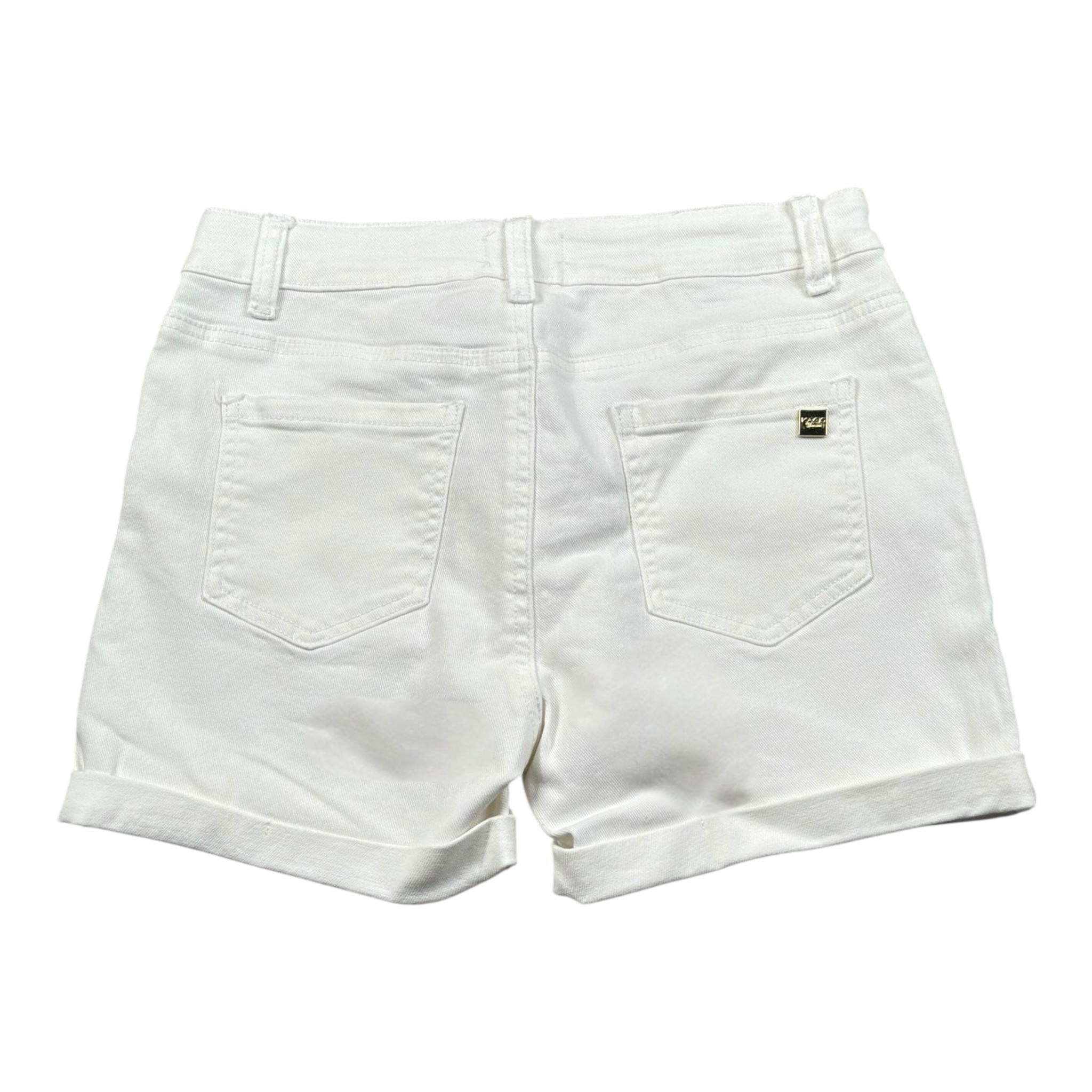 Kaos Short Tinta Unita con Girovita Regolabile per Bambina KS196 BIANCO KAOS 