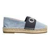 Chloe‘ schlichter Denim-Loafer mit hellblauem Logo für Mädchen