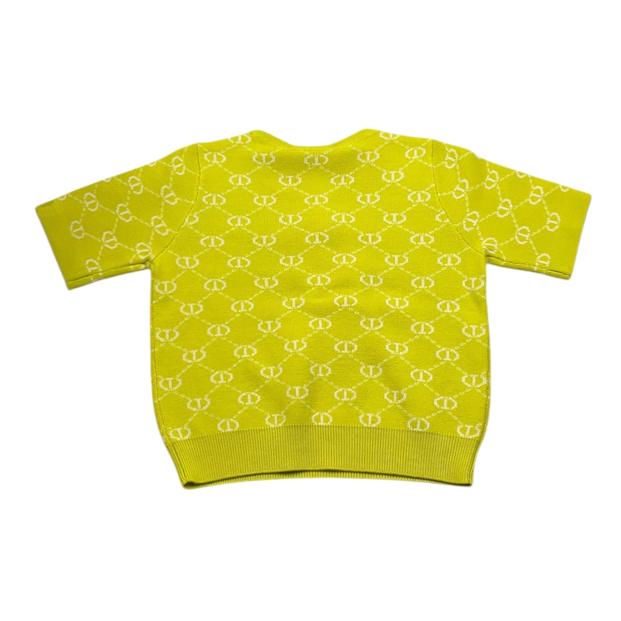 Twinset T-Shirt In Maglia Tinta Unita Logata per Neonata 251GJ3QX1N GIALLO TWINSET 