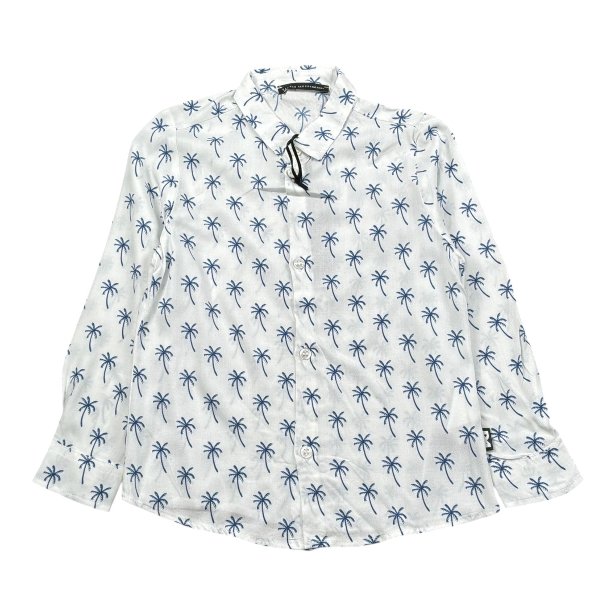 Daniele Alessandrini Camicia Manica Lunga tinta unitacon Palme Bianco per Bambino 1295C0899X BIANCO DANIELE ALESSANDRINI 