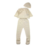 PAZ RODRIGUEZ completo 3 pz maglia-ghettina-cappello Panna per Neonata 016121261 PANNA PAZ RODRIGUEZ 