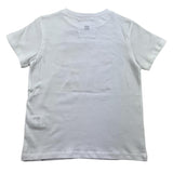 Dondup T-Shirt Girocollo Tinta Unita Con Stampa In Contrasto Bianco Per Bambina