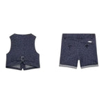 Guess Completo 2 Pezzi Gilet-Bermuda Tinta Unita per Neonato I4RG24KC3H0 BLU GUESS 
