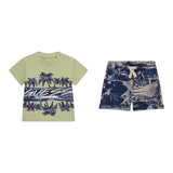 Guess Completo Tinta Unita 2 Pezzi T-Shirts-Bermuda per Neonato I4GG07K8HM3 VERDE GUESS 