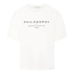 Philosophy T-Shirt Girocollo Tinta Unita con Logo per Bambina I1E603 BIANCO PHILOSOPHY 