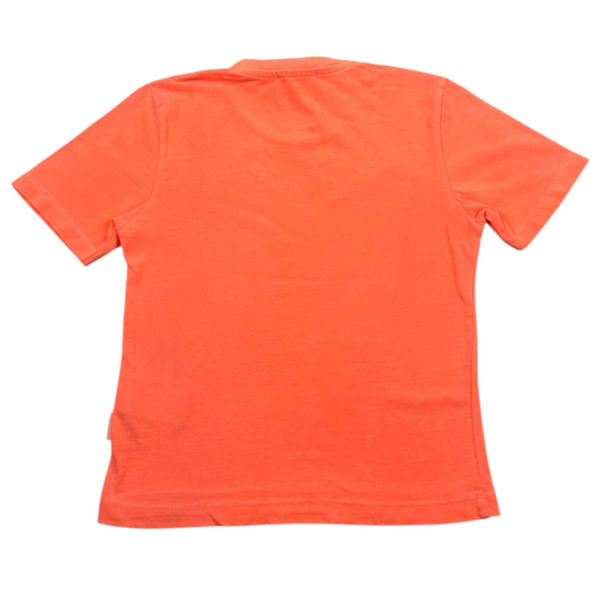 Shoe T-Shirt Girocollo tinta unita con Logo Arancione Fluo per Bambino SHSS25B24 ARANCIONE FLUO SHOE 