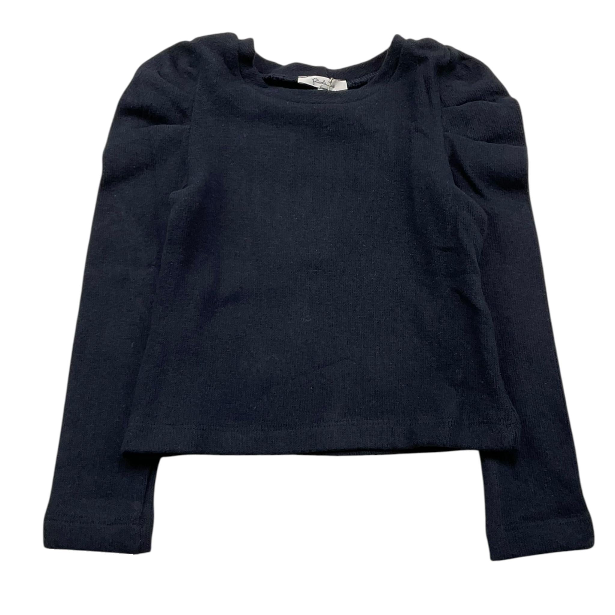 PICCOLA LUDO maglia girocollo tinta unita Blu per Bambina BS8WB066 BLU PICCOLA LUDO 