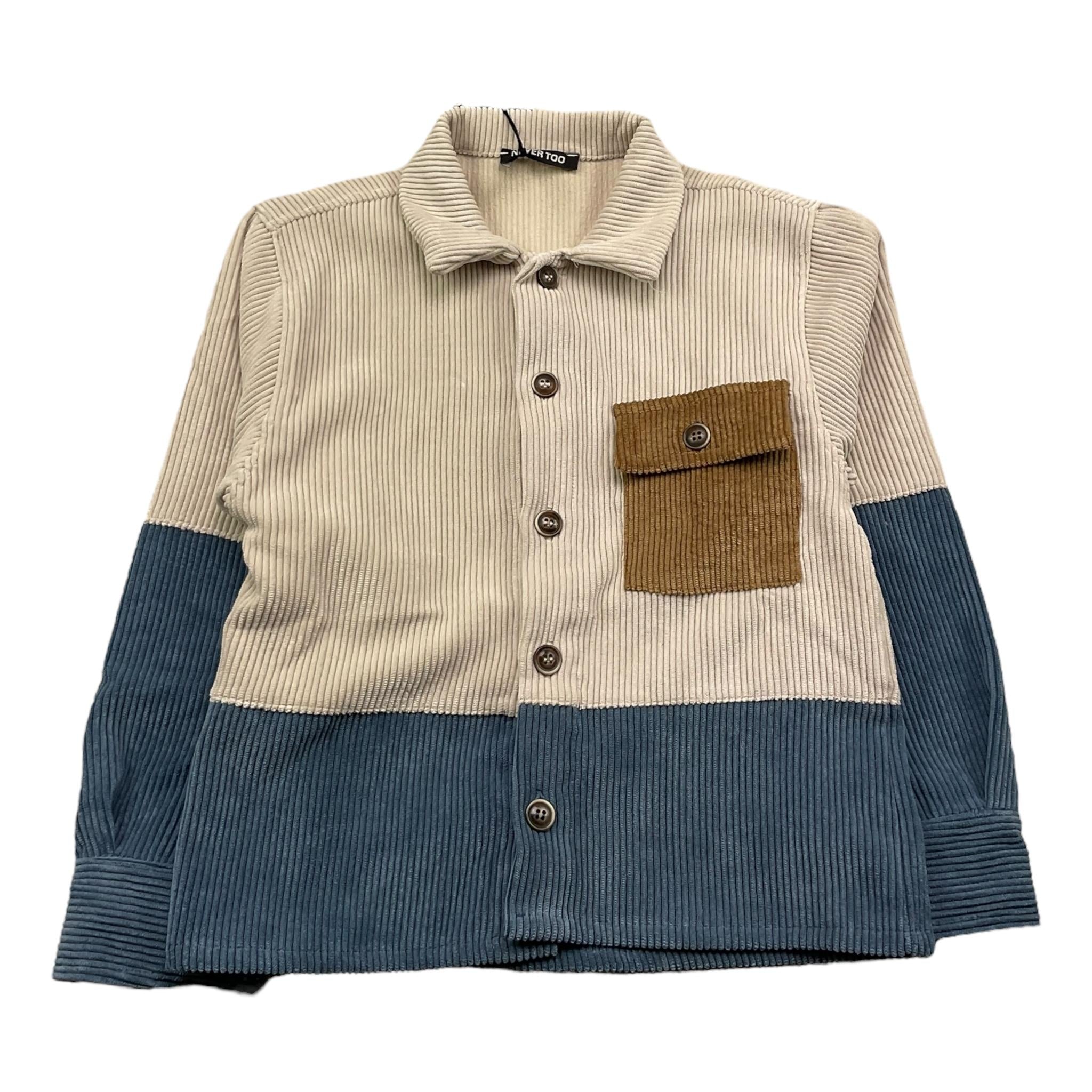 NEVER TOO camicia manica unga tricolore Panna per Bambino MT2218B PANNA NEVER TOO 