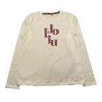 DIXIE shirt gircollo tinta unita cn stampa logo Panna per Bambina GF30111 PANNA DIXIE 