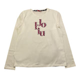 DIXIE shirt gircollo tinta unita cn stampa logo Panna per Bambina GF30111 PANNA DIXIE 