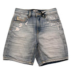 Diesel Bermuda In Denim Tinta Unita con Strappi per Bambino J00511 AZZURRO DIESEL 