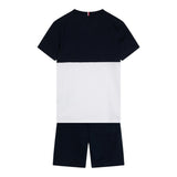 Tommy Hilfiger Completo 2 Pezzi T-Shirt-Bermuda per Bambino KB0KB09620X BIANCO/BLU TOMMY HILFIGER 