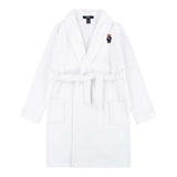 Ralph Lauren Accappatoio Tinta Unita con Stampa per Bambina 9P0042 BIANCO RALPH LAUREN 