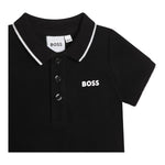 Boss Polo Mezza Manica Tinta Unita per Neonato J05P13 NERO BOSS 