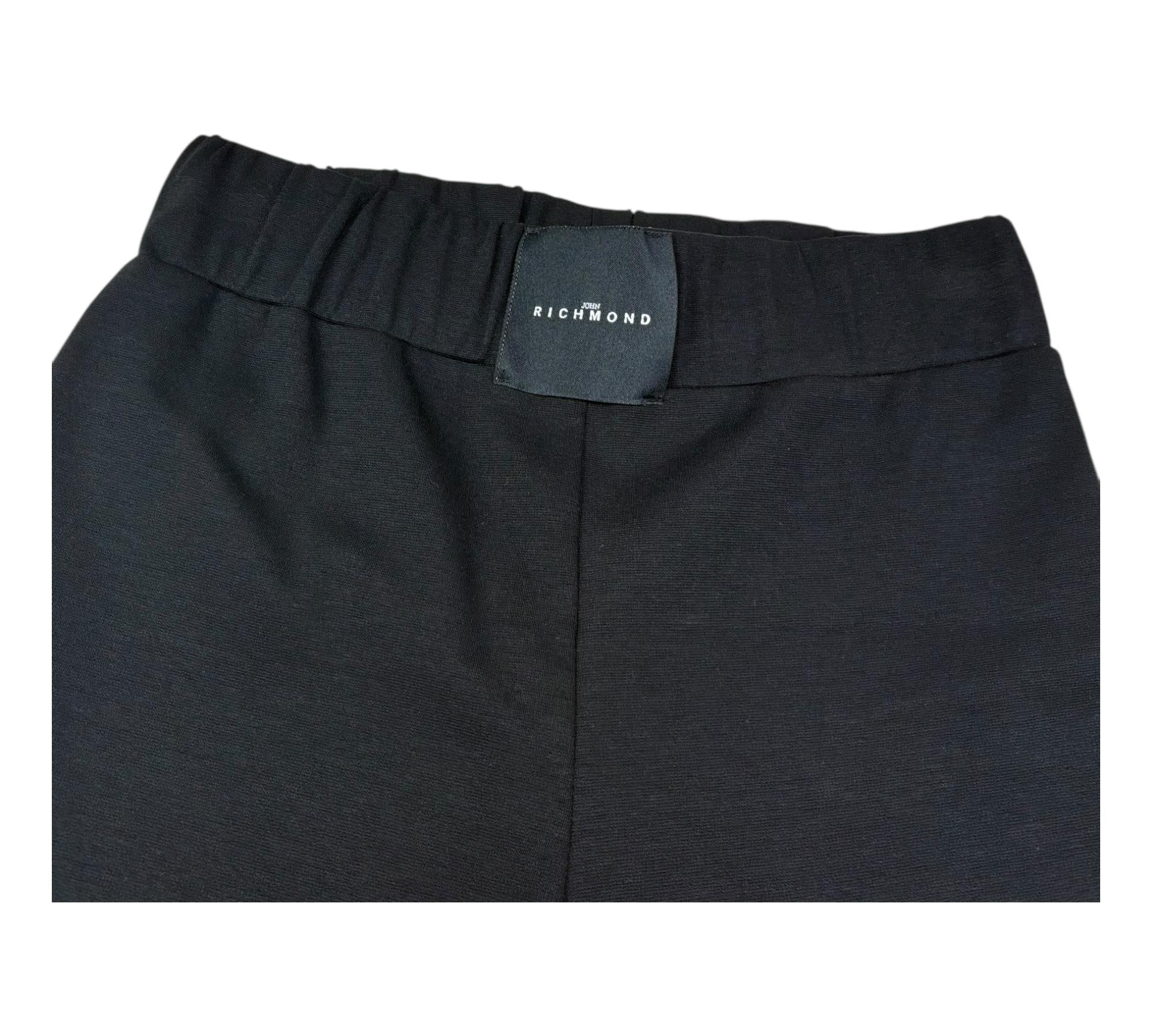 John Richmond Pantalone Tinta Unita Modello Zampa per Bambina RGP26125PA NERO JOHN RICHMOND 
