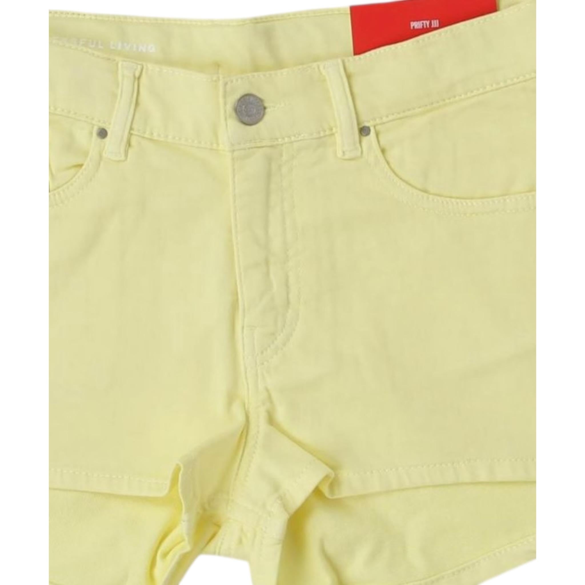 Diesel Short tinta unita con Girovita Regolabile Giallo per Bambina J01274 GIALLO DIESEL 