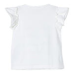 Liu Jo T-Shirt Girocollo Tinta Unita con Brillantini per Bambina KA4048JX BIANCO LIU JO 