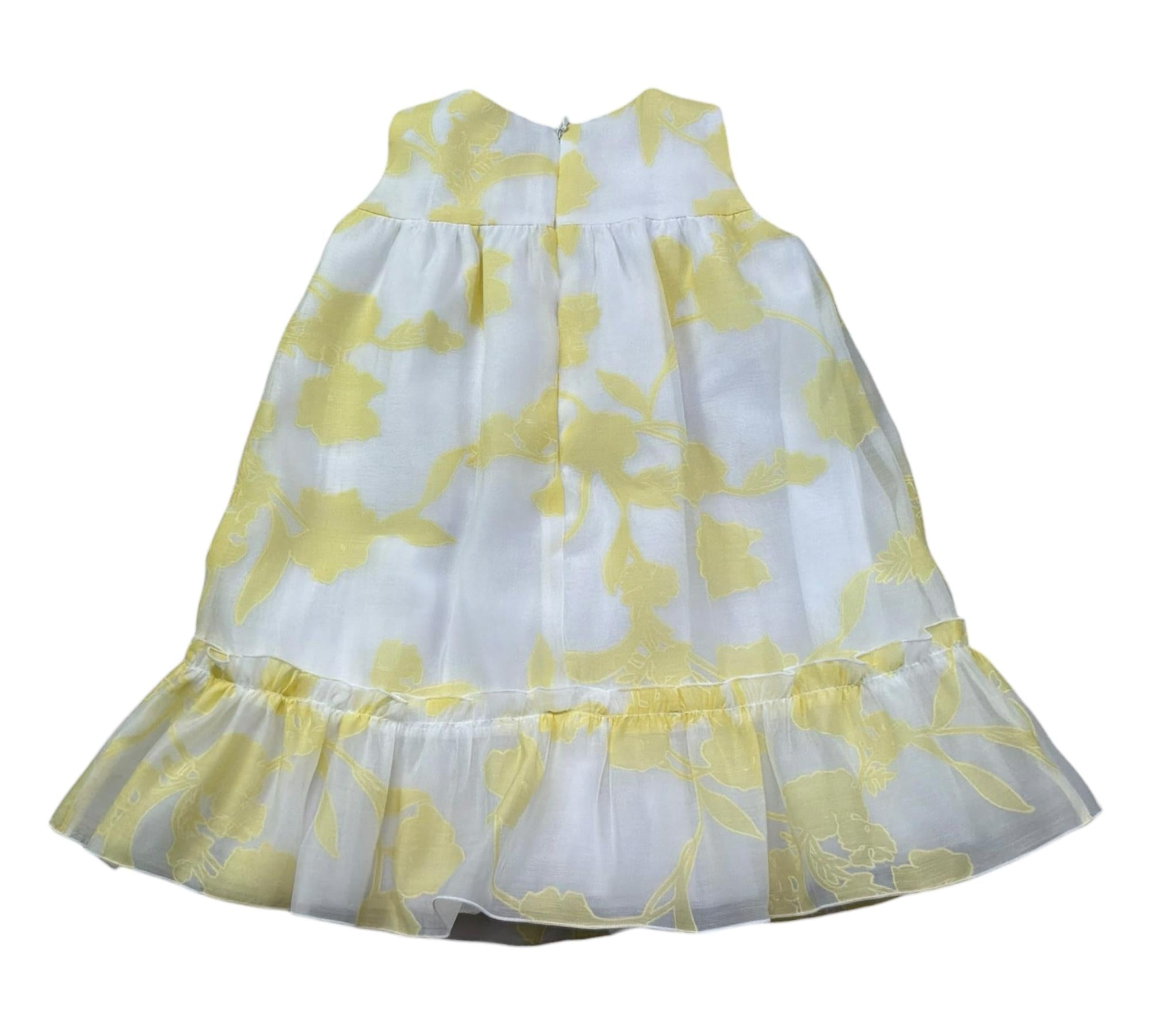 Le Bebe Abito Giromanica Tinta Unita Stampa Fantasia per Neonata LBG6370 BIANCO LE BEBE 