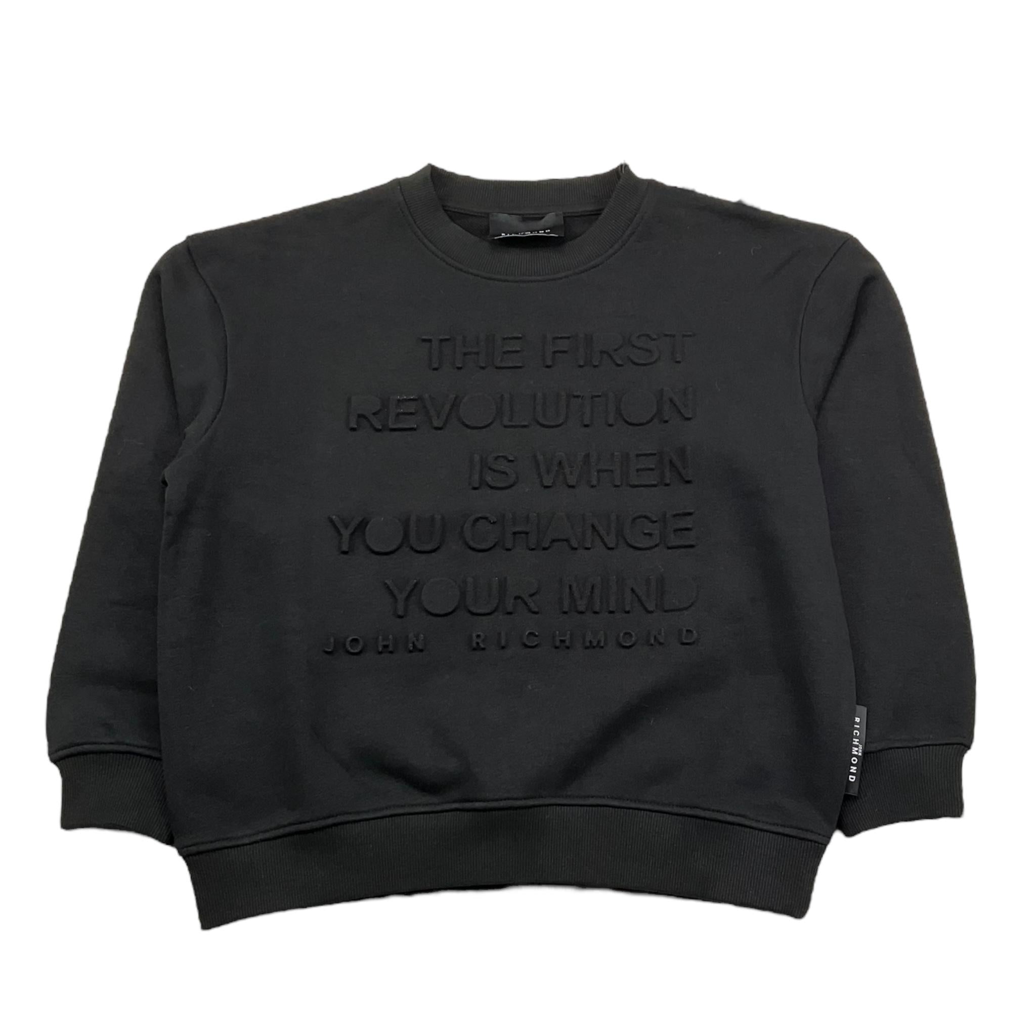 JOHN RICHMOND felpa chiusa girocollo tinta unita Nero per Bambino RBA25023FE NERO JOHN RICHMOND 