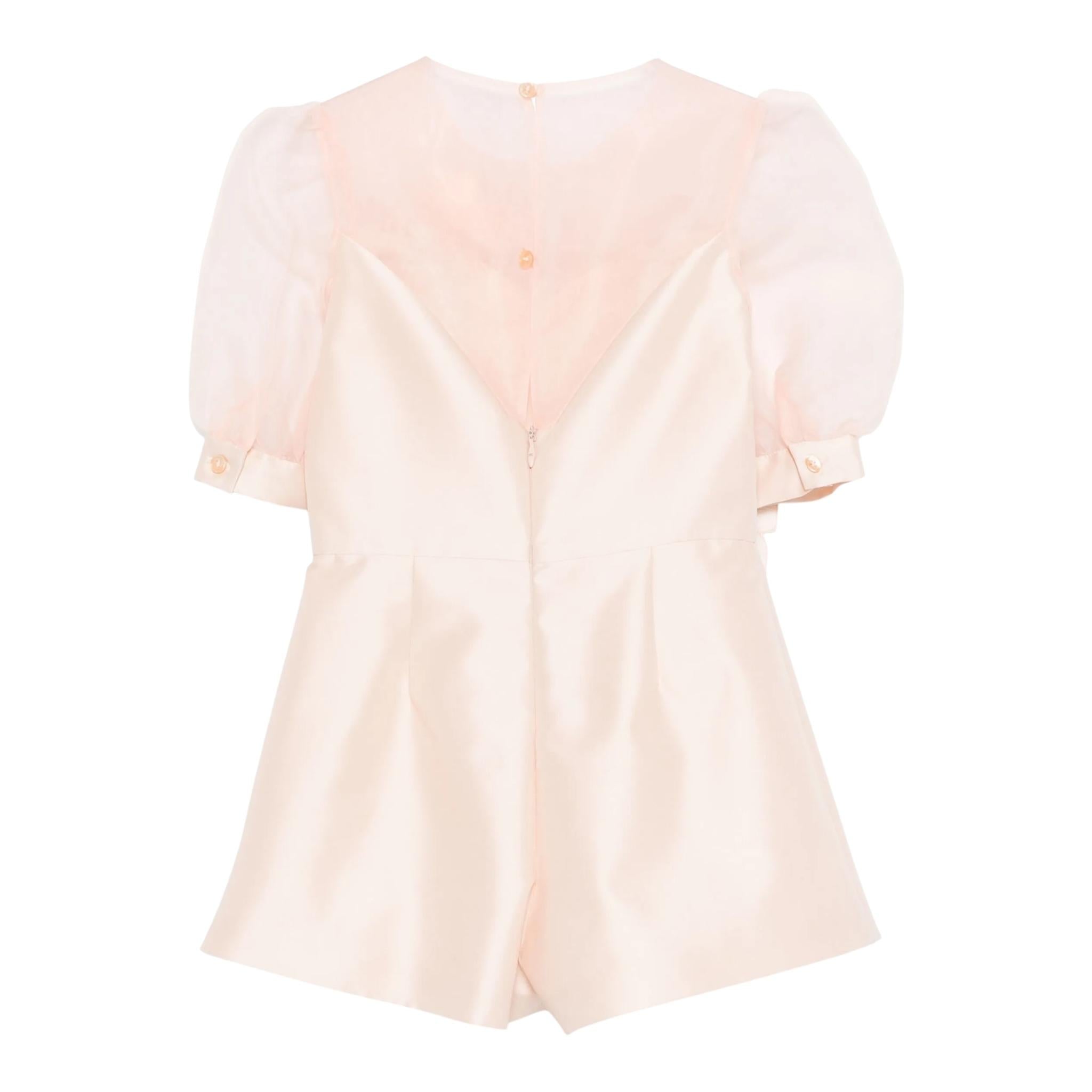 Elisabetta Franchi tuta intera tinta unita con trasparenze per Bambina EFPA286 ROSA ELISABETTA FRANCHI 