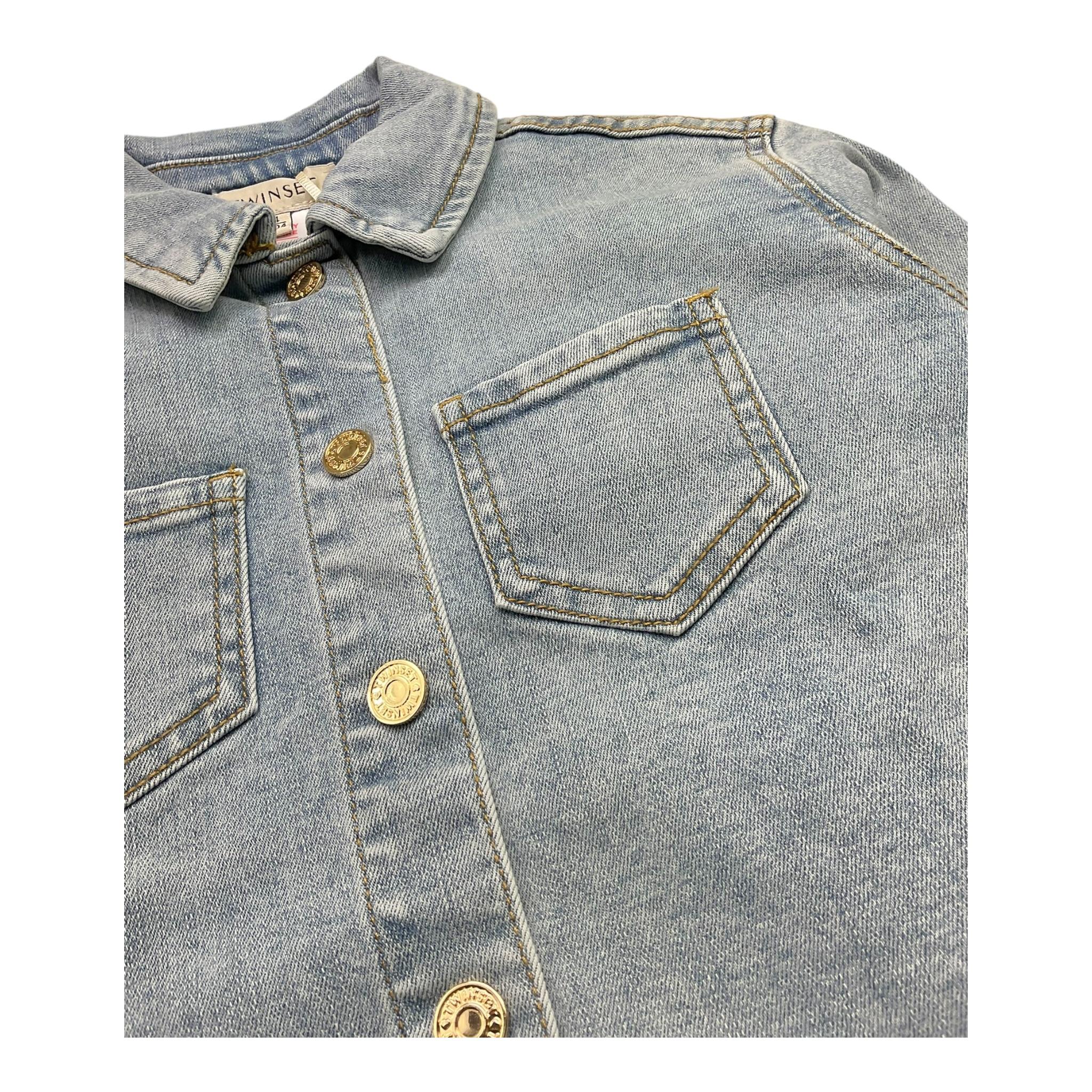 Twinset Giubbino In Denim Tinta Unita per Bambina 251GJ2512 AZZURRO TWINSET 