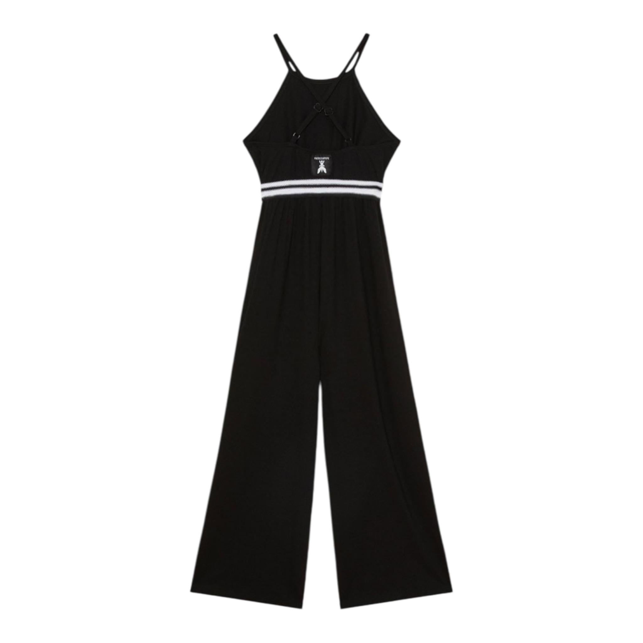 Patrizia Pepe Tuta Intera Tinta Unita A Bretelline per Bambina 7T0021 NERO PATRIZIA PEPE 