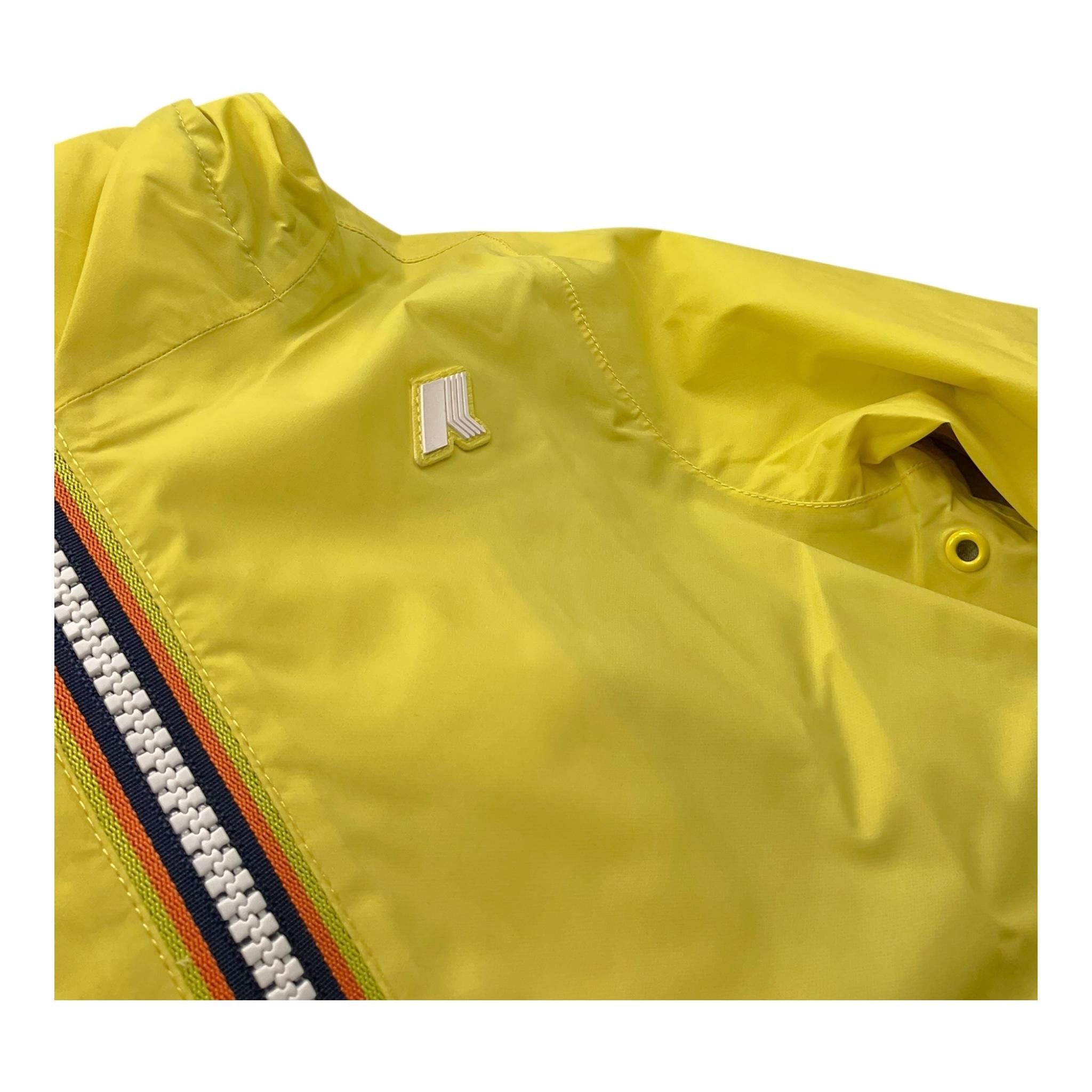 K-Way Giubbino Tinta Unita con Zip E Cappuccio per Bambino K41335W GIALLO K-WAY 