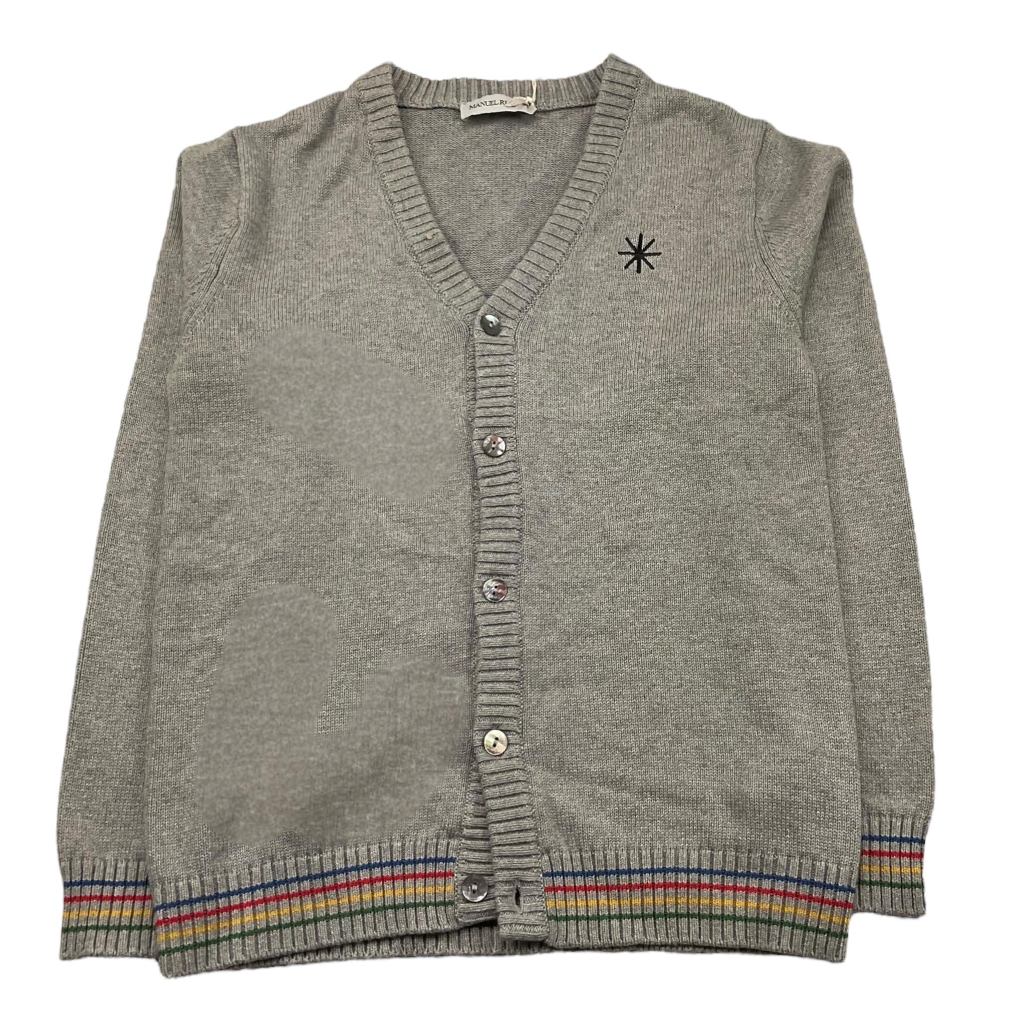 MANUEL RITZ cardigan tinta unita cn ricami alle maniche Grigio per Bambino MR2228 GRIGIO MANUEL RITZ 