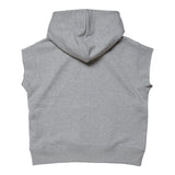 Dsquared2 Ärmelloser Hoodie Einfarbig mit Kontrastdruck Grau Für Jungen