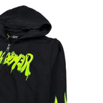 Disclaimer Felpa con Zip E Cappuccio Tinta Unita con Logo per Bambino 25EDK58424 NERO DISCLAIMER 